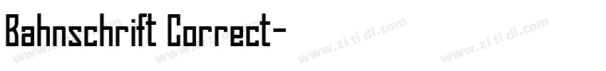 Bahnschrift Correct字体转换